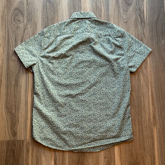 J.Crew Men's ShortSleeved SlimFit Button Down Shirt - Medium - Aqua/Blue Floral - Picture 2 of 4